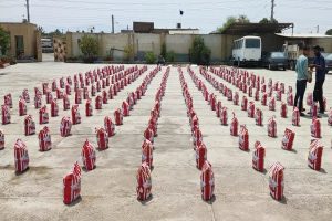 توزیع ۱۰۰۰ بسته غذایی بین مددجویان کمیته امداد رودان در دهه کرامت